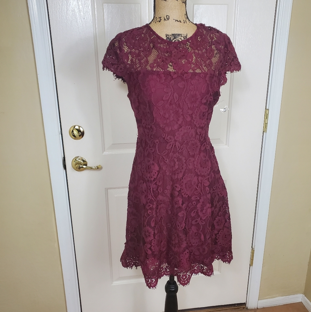 Show Me Your Mumu Alice Maroon Floral  Dress